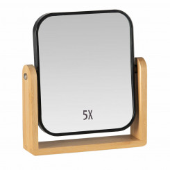 Mirror with Mounting Bracket Andrea House Black Matt 18 x 4,5 x 20 cm Bamboo