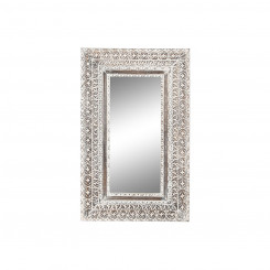 Зеркало настенное Home ESPRIT Белый Коричневый Дерево манго Полосатая гравировка 62 x 4 x 100 см