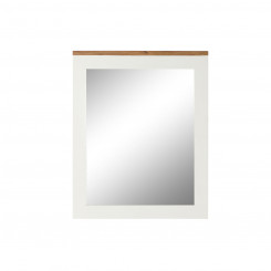 Настенное зеркало DKD Home Decor Белый Коричневый Акация Манго Дерево Urban 90 x 1,5 x 113 см