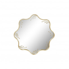 Настенное зеркало Home ESPRIT Golden Metal Crystal 73 x 2 x 73 см