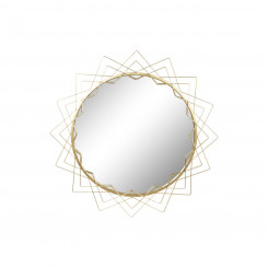 Wall mirror Home ESPRIT Golden Metal Crystal 80 x 2,5 x 80 cm 80 x 2,50 x 80 cm