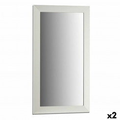 Wall mirror White Wood Glass 64,3 x 84,5 x 1,5 cm (2 Units)