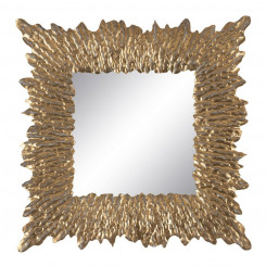 Wall mirror Golden Crystal Iron 74 x 7.5 x 74 cm