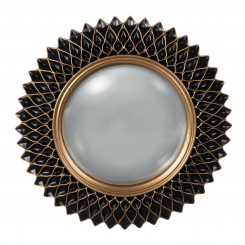 Wall mirror Black Golden Resin Polyresin 32 x 2.3 x 32 cm