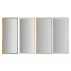 Wall mirror Home ESPRIT White Brown Beige Gray Crystal polystyrene 68 x 2 x 156 cm (4 Units)