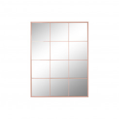 Настенное зеркало Home ESPRIT Светло-розовый Crystal Iron Mirror Window Scandi 90 x 1 x 120 см