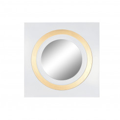 Seinapeegel Home ESPRIT Valge Kuldne Kristall Raud 90 x 4 x 90 cm