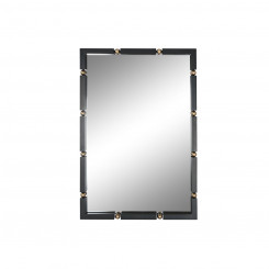 Настенное зеркало Home ESPRIT Black Gold Crystal Iron 64,5 x 5 x 96,5 см