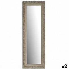 Wall mirror White Wood Glass 45.5 x 136 x 1.5 cm (2 Units)