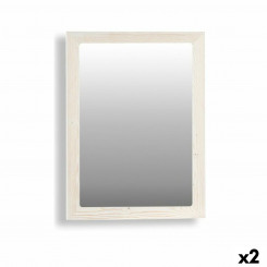 Wall mirror Canada White 60 x 80 x 2 cm (2 Units)