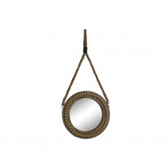 Wall mirror Home ESPRIT Brown Wood Rope Colonial Balls 28 x 4 x 61 cm