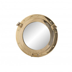 Настенное зеркало DKD Home Decor Золотое Латунное Окно (29 х 5 х 29 см)