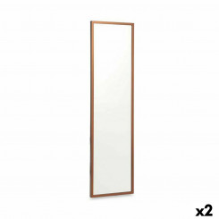 Wall mirror 30 x 120 cm Bronze MDF Wood (2 Units)