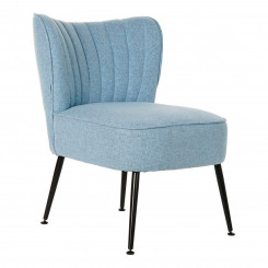 Кресло DKD Home Decor полиэстер Металл Небесный синий (52 x 64 x 74 cm)