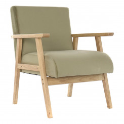 Кресло DKD Home Decor Зеленый полиэстер Деревянный MDF (62 x 62 x 77 cm)