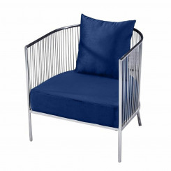 Кресло DKD Home Decor полиэстер Сталь Тёмно Синий (66 x 69 x 70 cm)
