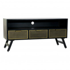 Мебель под телевизор DKD Home Decor Черный Металл Золотой (125 х 41 х 62 см)