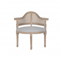 Кресло DKD Home Decor Пихта Полиэстер Светло-серый (67 х 51 х 85 см)