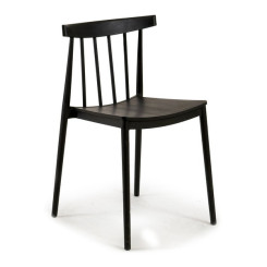 Dining Chair Black Plastic (49 x 77,5 x 45 cm)