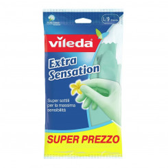 Одноразовые перчатки Vileda 167395 L Зеленый Хлопковый Латекс
