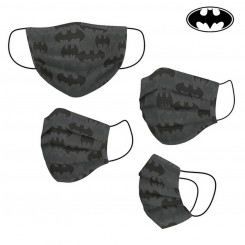 Гигиеническая многоразовая тканевая маска Бэтмен детская серая