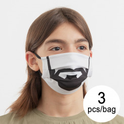 Гигиеническая тканевая маска многоразового использования для бороды Luanvi, размер M Упаковка 3 шт.