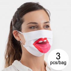 Гигиеническая многоразовая тканевая маска для языка Luanvi, размер M Упаковка из 3 шт.