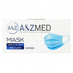 Kolmekihiline ühekordselt kasutatav kirurgiline mask A & Z (50 ühikut)