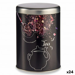 Tin Tea Black Metal 1 L 10,5 x 15 x 10,5 cm (24 ühikut)