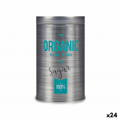Жестяная банка Organic Sugar Grey 10,4 x 18,2 x 10,4 см (24 шт.)