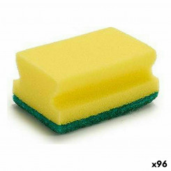Мочалка Желто-Зеленая Синтетическое волокно 4 х 9 х 6,5 см (96 шт.)