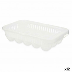 Подставка для яиц Белый Прозрачный Пластик 17,5 x 7 x 28,5 см (12 шт.)