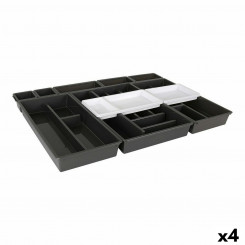 Cutlery Organizer Tontarelli Bella Black 10 Pieces, parts 70 x 49.2 x 6.7 cm (4 Units)