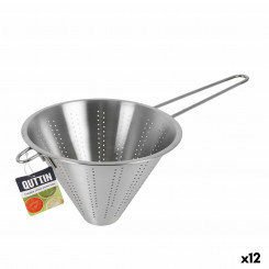 conical strainer Quttin Stainless steel Silver Ø 20.5 cm (12 Units)