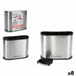 container for kitchen utensils Quttin 143615 Stainless steel 18 x 10.4 x 23 cm (8 Units)