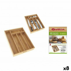 Cutlery Organizer Quttin Bamboo 34 x 26 x 4 cm (8 Units)