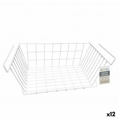 Basket for kitchen shelf Confortime White 43 x 24.4 x 18.5 cm (12 Units)