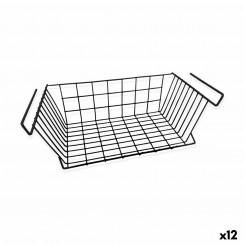 Basket for kitchen shelf Confortime Black 43 x 24.4 x 18.5 cm (12 Units)