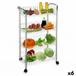 vegetable cart Confortime 4 Shelves Metal 51 x 27 x 84 cm (6 Units)