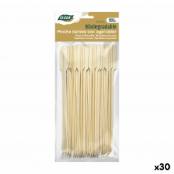 Bamboo toothpicks Algon 24 cm Set of 100 Pieces, parts (30 Units)