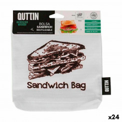 Reusable grocery bag Quttin Sandwich 18 x 18 x 2 cm (24 Units)