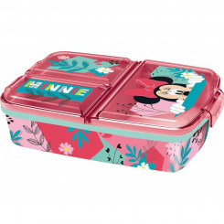 Lunch box with divisions Minnie Mouse 19.5 x 16.5 x 6.7 cm polypropylene