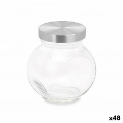Cookie Jar Transparent Glass 180 ml (48 Units) With Lid Customizable