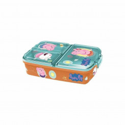 Lunch box with divisions Peppa Pig 19.5 x 16.5 x 6.7 cm polypropylene