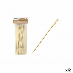 Set of grilling rods Algon Bamboo 100 Pieces, parts 24 cm (12 Units)