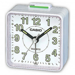 Analog alarm clock Casio TQ-140-7DF white plastic (57 x 57 x 33 mm)