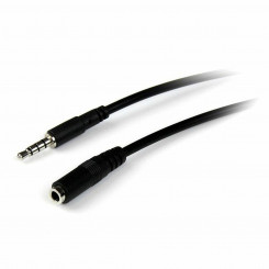 Удлинительный кабель с разъемом (3,5 мм) Startech MUHSMF1M Черный 1 м