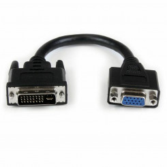 DVI-I to VGA Cable Startech DVIVGAMF8IN          Black 0,2 m