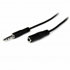 Jack Extension Cable (3.5 mm) Startech MU1MMFS              Black 1 m