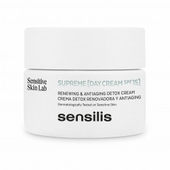 Day-time Anti-aging Cream Sensilis Supreme Detox Renew Spf 15+ (50 ml)